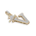 Diamond Letter V Pendant 0.66 ct. 10K Yellow Gold