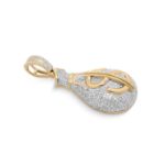 Diamond Money Bag Pendant  0.92 ct. 10K Yellow Gold