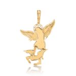 Diamond Arch Angel Pendant 3.75 ct. 14K Yellow Gold