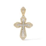 Diamond Cross Pendant 3.55 ct. 14K Yellow Gold