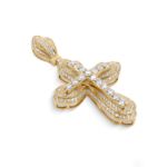 Diamond Cross Pendant 3.55 ct. 14K Yellow Gold