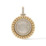 Diamond Round Pendant 3.34 ct. 14K Yellow Gold