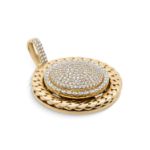 Diamond Round Pendant 3.34 ct. 14K Yellow Gold