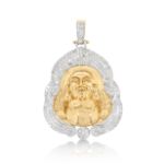 Diamond Buddha Pendant 4.40 ct. 10K Yellow Gold