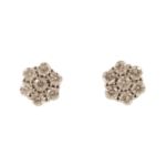 Diamond Flower Earrings 0.49ct 14K Rose Gold