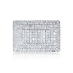 Jumbo Rectangle Diamond Ring 6.60 ct. 14K White Gold