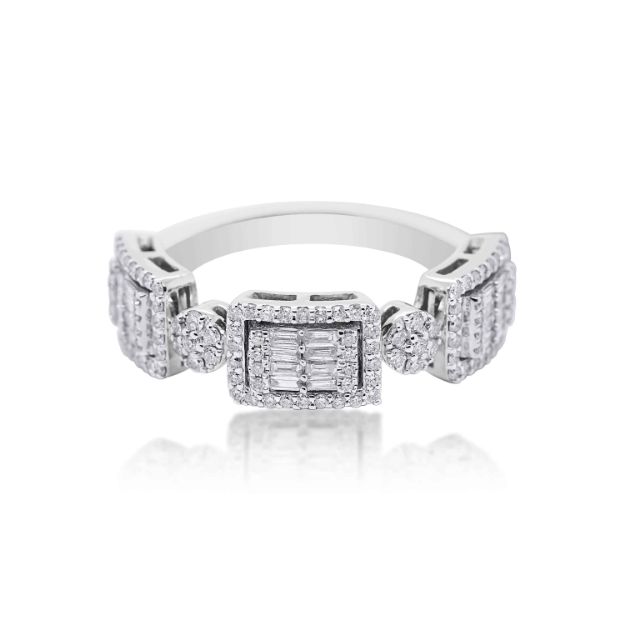 Diamond Ring 0.70 ct. 14K White Gold