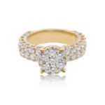 Diamond Ring 2.85 ct. 14K Yellow Gold