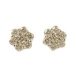 Diamond Flower Earrings 0.20ct 14K Yellow Gold