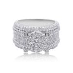 Diamond Ring 4.60 ct. 14K White Gold