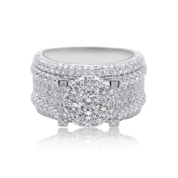 Diamond Ring 4.60 ct. 14K White Gold