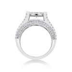 Diamond Ring 4.60 ct. 14K White Gold