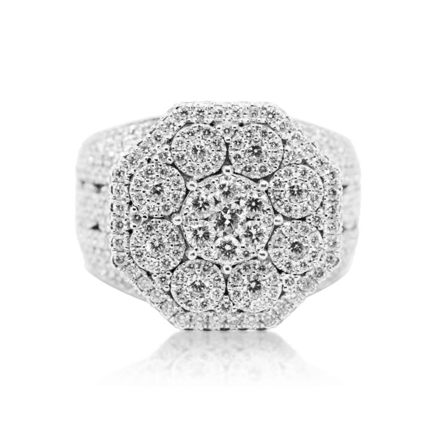 Diamond Ring 5.55 ct. 14K White Gold