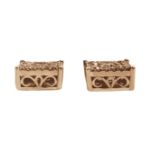 Diamond Square Earrings 1.20ct 14K Rose Gold