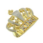 Diamond Crown King Ring 0.86 ct. 10K Yellow Gold