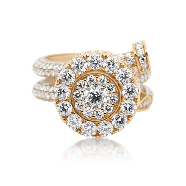 Diamond Ring 11.10 ct. 14K Yellow Gold