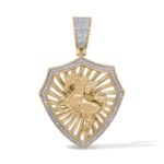 Diamond Ferrari Emblem Pendant  0.25 ct. 10K Yellow Gold