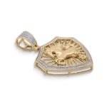 Diamond Ferrari Emblem Pendant  0.25 ct. 10K Yellow Gold