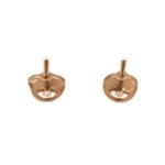 Baguette Diamond Square Earrings 1.30ct 14k Rose Gold