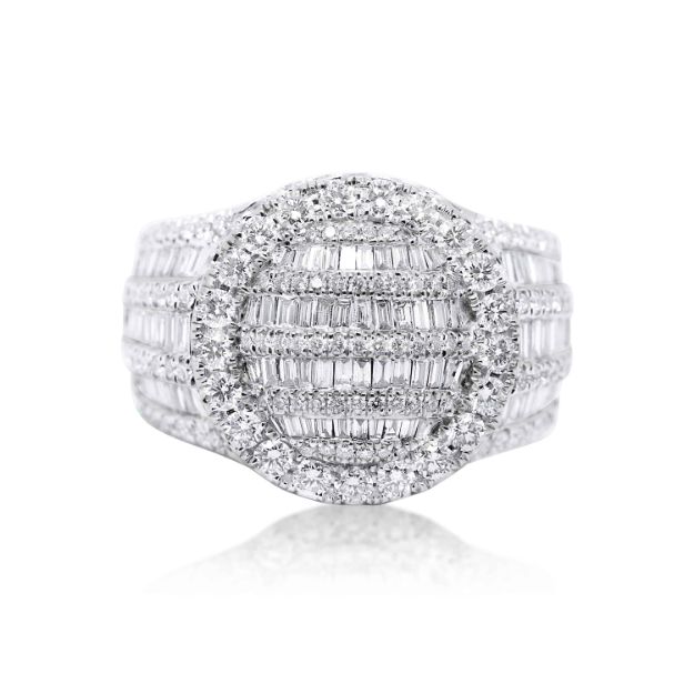 Diamond Ring 4.24 ct. 14K White Gold