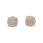 Diamond Circle Earrings 0.60ct 14k Rose Gold