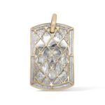 Diamond Plate Lion Head Pendant 2.38 ct. 10K Yellow Gold