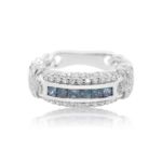 Blue Diamond Ring 0.95 ct. 14K White Gold