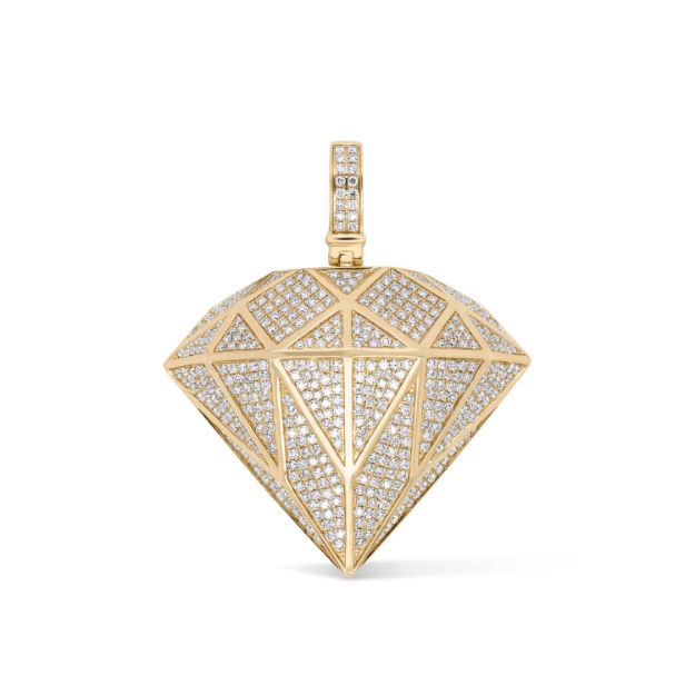 Diamond  Pendant 3.86 ct. 14K Yellow Gold