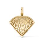 Diamond  Pendant 3.86 ct. 14K Yellow Gold