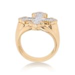 Diamond Cross Ring 0.95 ct. 14K Yellow Gold