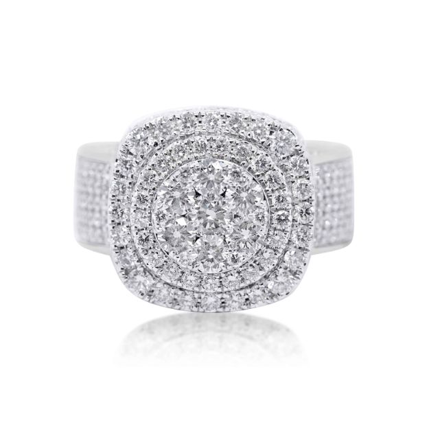 Diamond Ring 5.80 ct. 14K White Gold