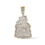 Diamond Sack of Money Pendant  1.24 ct.  10K Yellow Gold