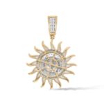 diamond the Eye of Ra Pendant 0.59 ct. 10K Yellow Gold