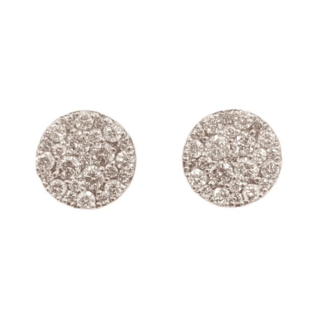 Diamond Circle Earrings 1.00ct 14K Rose Gold