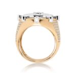 Men&#39;s Diamond Nautical Wheel Ring 2.80 ct. 14K Yellow and White Gold