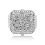 Diamond Ring 3.84 ct. 14K White Gold