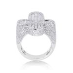 Diamond Fancy Cross Ring 4.80 ct. 14K White Gold