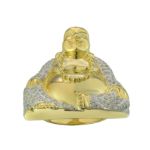 Diamond Buddha Ring 0.54 ct. 14K Yellow Gold