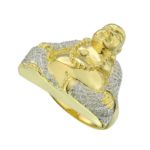 Diamond Buddha Ring 0.54 ct. 14K Yellow Gold