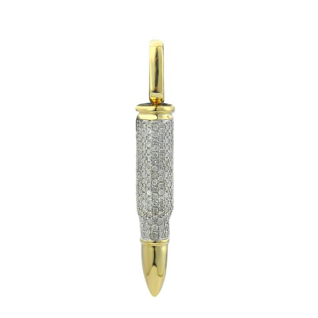 Diamond AK47 Bullet Pendant 1.20 ct. 10K Yellow Gold