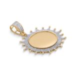 Diamond memory, picture Pendant 0.45 ct. 10K Yellow Gold