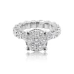 Diamond Ring 3.90 ct. 14K White Gold