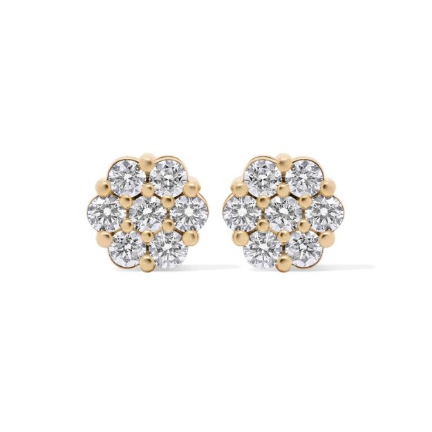 Diamond Earrings 1.90 ct. 10K Yellow Gold