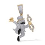 Diamond Monopoly Man Pendant 0.58 ct. 10K Yellow Gold