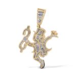 Diamond Monopoly Man Pendant 0.58 ct. 10K Yellow Gold