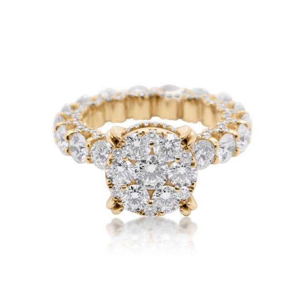 Diamond Ring 5.60 ct. 14K Yellow Gold