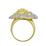 Diamond Lion Head Ring 1.11 ct. 10K Yellow Gold