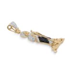 Green and White Diamond St. Jude Pendant 0.35 ct. 10k Yellow Gold