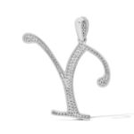 Diamond Letter Y Pendant  0.44 ct. 10K White Gold