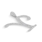 Diamond Letter Y Pendant  0.44 ct. 10K White Gold